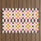 Checkerboard - Warm Colors Outdoor Rug Gallery Image 1