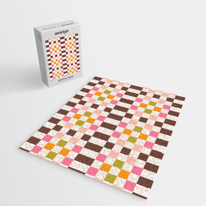 Checkerboard - Warm Colors Jigsaw Puzzle Gallery Image 2