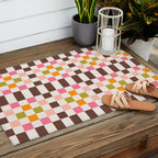 Checkerboard - Warm Colors Outdoor Rug Gallery Image 2