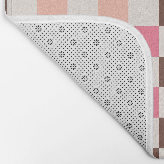 Checkerboard - Warm Colors Bath Mat Gallery Image 2