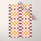 Checkerboard - Warm Colors Wrapping Paper Gallery Image 1