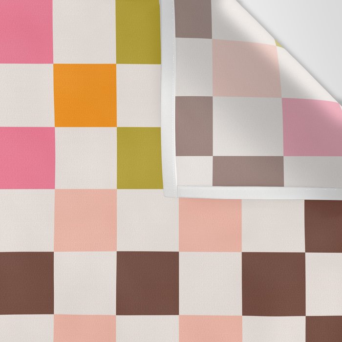 Checkerboard - Warm Colors Wall Tapestry Gallery Image 3