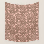 Dreamy Victorian Flower Pattern on Mocha Mousse Wall Tapestry Gallery Image 4