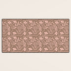 Dreamy Victorian Flower Pattern on Mocha Mousse Desk Mat Gallery Image 3
