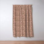 Dreamy Victorian Flower Pattern on Mocha Mousse Window Curtain Gallery Image 3