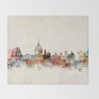 rome italy skyline Throw Blanket Gallery Image 2