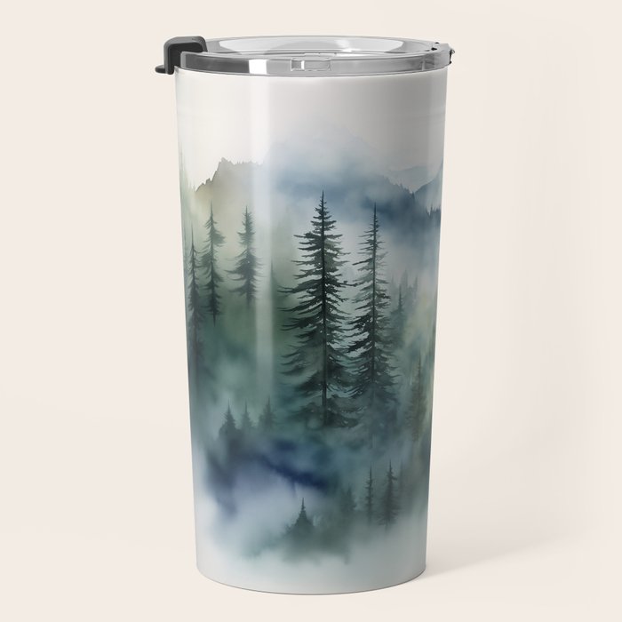 Treetops in the Mist Travel Mug Gallery Image 3