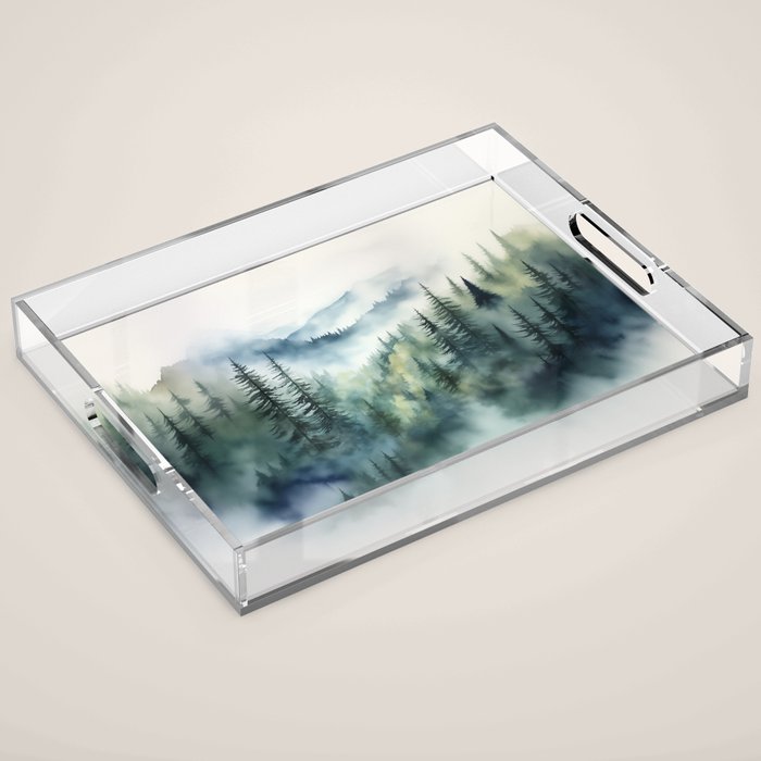 Treetops in the Mist Acrylic Tray Gallery Image 1