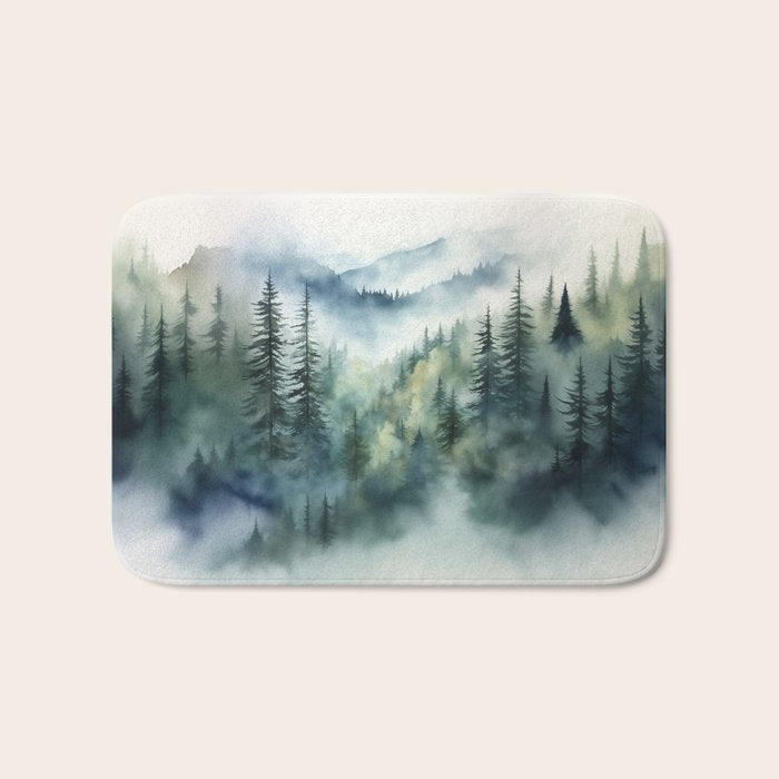 Treetops in the Mist Bath Mat Gallery Image 1
