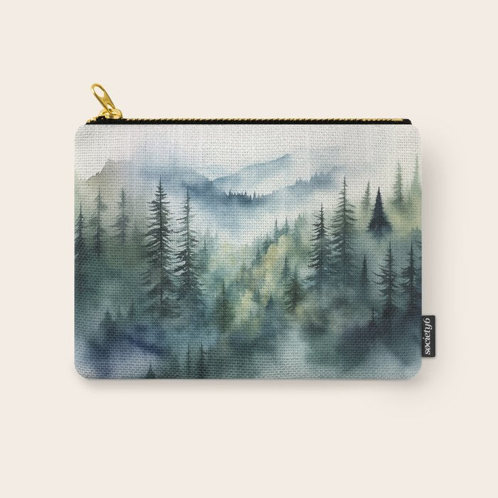 Treetops in the Mist Carry All Pouch Gallery Image 1