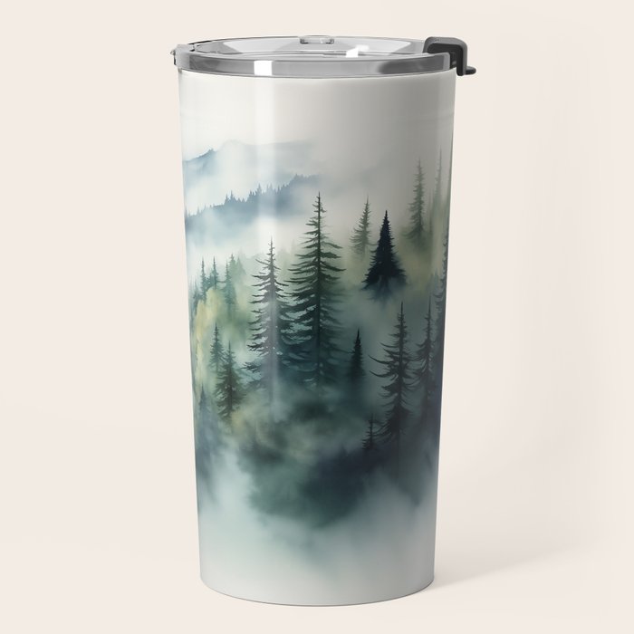 Treetops in the Mist Travel Mug Gallery Image 2