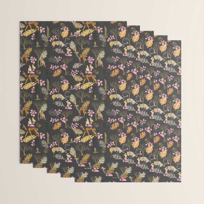 Colorful forest animals F Wrapping Paper Gallery Image 3