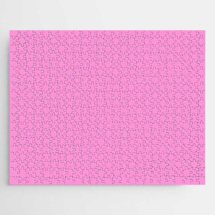 Preppy Pink Solid Color Jigsaw Puzzle Gallery Image 1