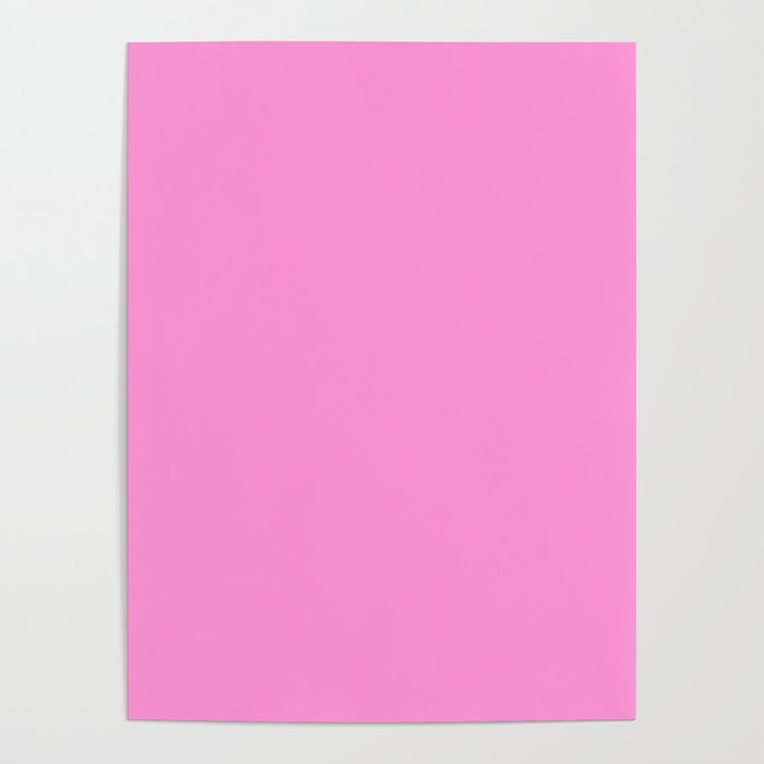 Preppy Pink Solid Color Poster Gallery Image 4