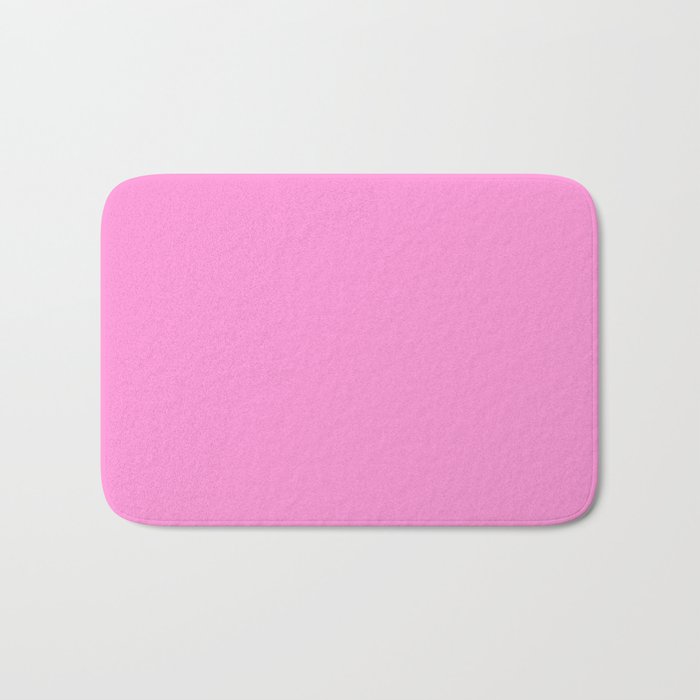 Preppy Pink Solid Color Bath Mat Gallery Image 1