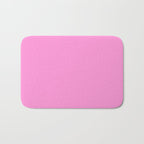 Preppy Pink Solid Color Bath Mat Gallery Image 1