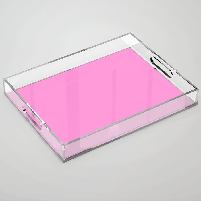 Preppy Pink Solid Color Acrylic Tray Gallery Image 1