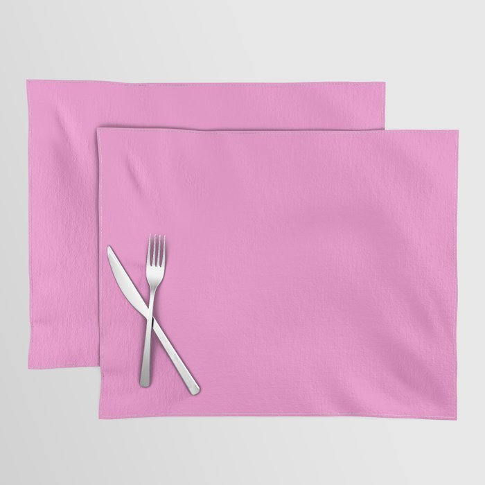 Preppy Pink Solid Color Placemat Gallery Image 1