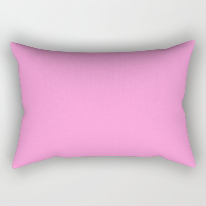 Preppy Pink Solid Color Rectangular Pillow Gallery Image 1