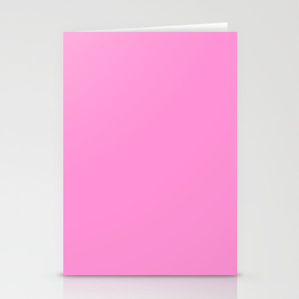 Preppy Pink Solid Color Stationery Card Gallery Image 2