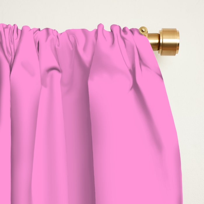 Preppy Pink Solid Color Window Curtain Gallery Image 2