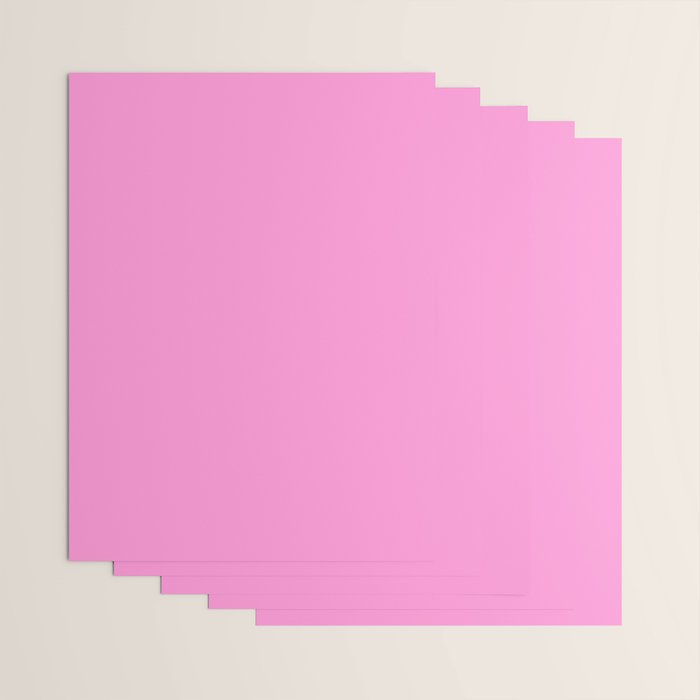 Preppy Pink Solid Color Wrapping Paper Gallery Image 3