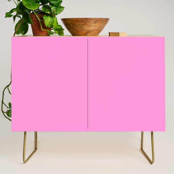 Preppy Pink Solid Color Credenza Gallery Image 1