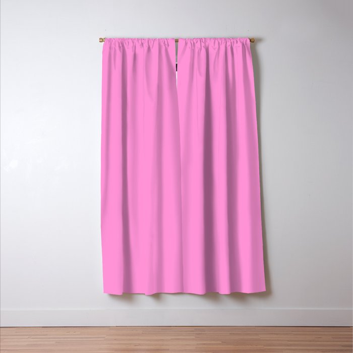 Preppy Pink Solid Color Window Curtain Gallery Image 3