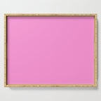 Preppy Pink Solid Color Serving Tray Gallery Image 1