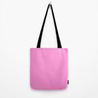 Preppy Pink Solid Color Tote Bag Gallery Image 2