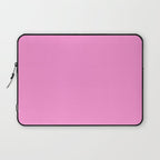 Preppy Pink Solid Color Laptop Sleeve Gallery Image 1