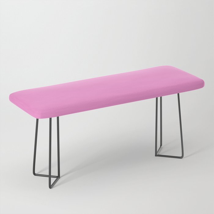 Preppy Pink Solid Color Bench Gallery Image 1