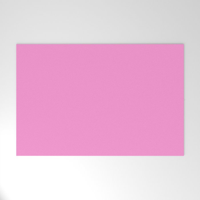 Preppy Pink Solid Color Welcome Mat Gallery Image 1