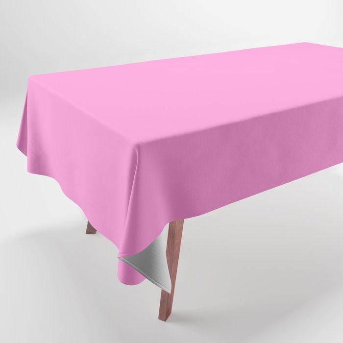 Preppy Pink Solid Color Tablecloth Gallery Image 1
