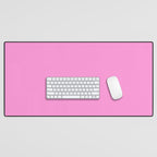 Preppy Pink Solid Color Desk Mat Gallery Image 1