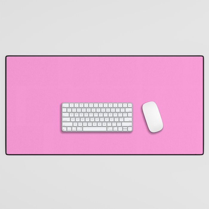 Preppy Pink Solid Color Desk Mat Gallery Image 1