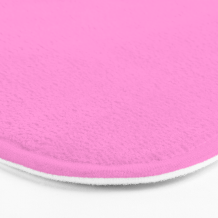 Preppy Pink Solid Color Bath Mat Gallery Image 3