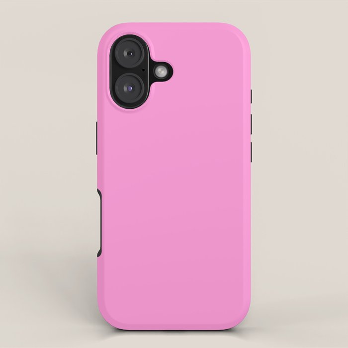 Preppy Pink Solid Color iPhone Case Gallery Image 1