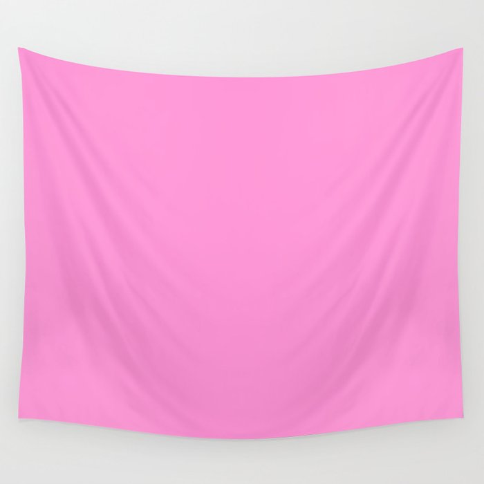 Preppy Pink Solid Color Wall Tapestry Gallery Image 4