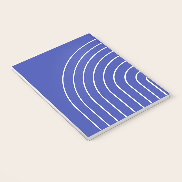 Minimal Arch XXI Bright Blue Modern Geometric Lines Notebook Gallery Image 3