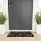 Mysterious Garden - black, gray, orange, and purple Welcome Mat Gallery Image 3
