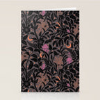 Mysterious Garden - black, gray, orange, and purple Stationery Card Gallery Image 2