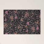 Mysterious Garden - black, gray, orange, and purple Welcome Mat Gallery Image 1