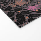 Mysterious Garden - black, gray, orange, and purple Welcome Mat Gallery Image 2