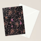 Mysterious Garden - black, gray, orange, and purple Stationery Card Gallery Image 2