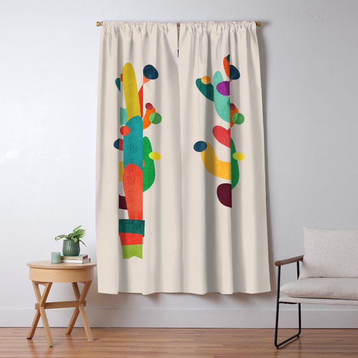 Whimsical Cactus Window Curtain Gallery Image 1