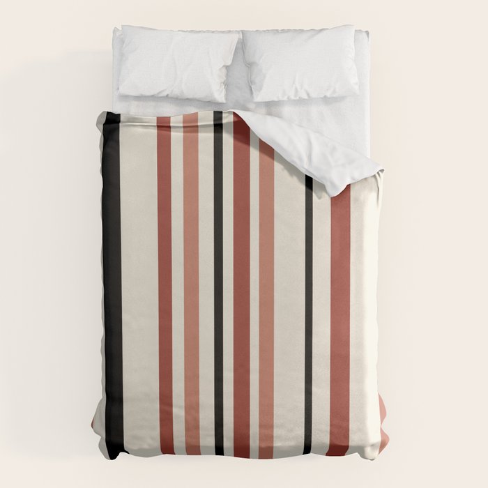 Classic Stripes XI - Neutral Pink Duvet Cover Gallery Image 1
