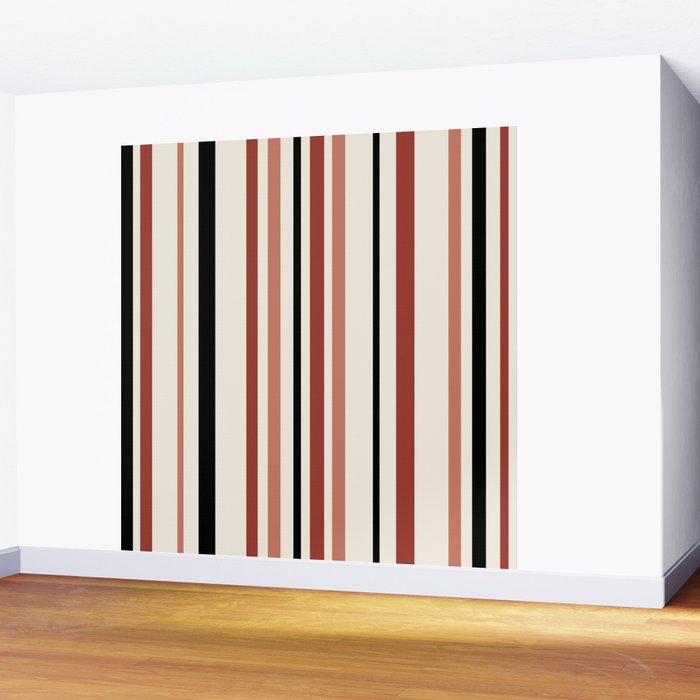 Classic Stripes XI - Neutral Pink Wall Mural Gallery Image 2