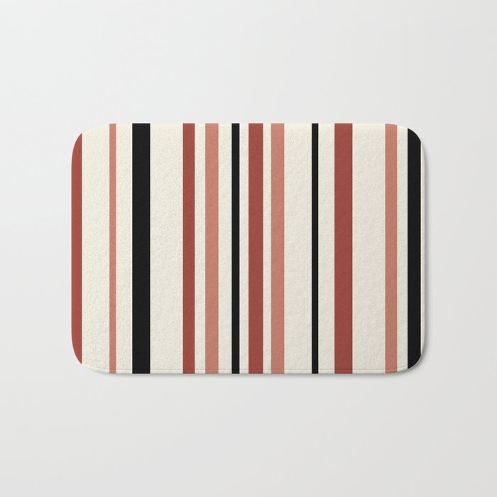 Classic Stripes XI - Neutral Pink Bath Mat Gallery Image 1