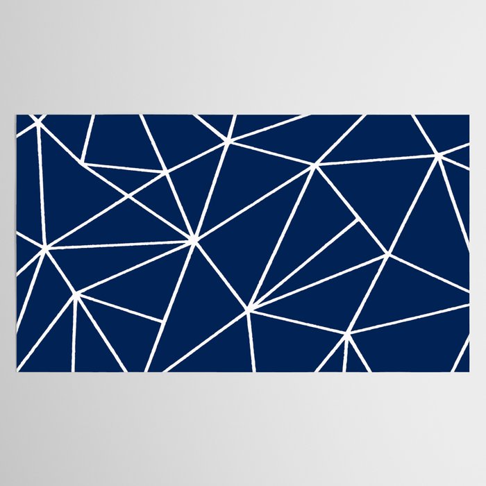 Triangle Geometric Art,  Navy Blue, Pieces Art Tablecloth Gallery Image 2